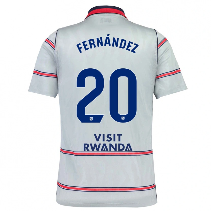 Danxen Bambino Maglia Mattías Fernández #20 Grigio Rosso Blu Navy Kit Gara Third 2026/27 Maglietta