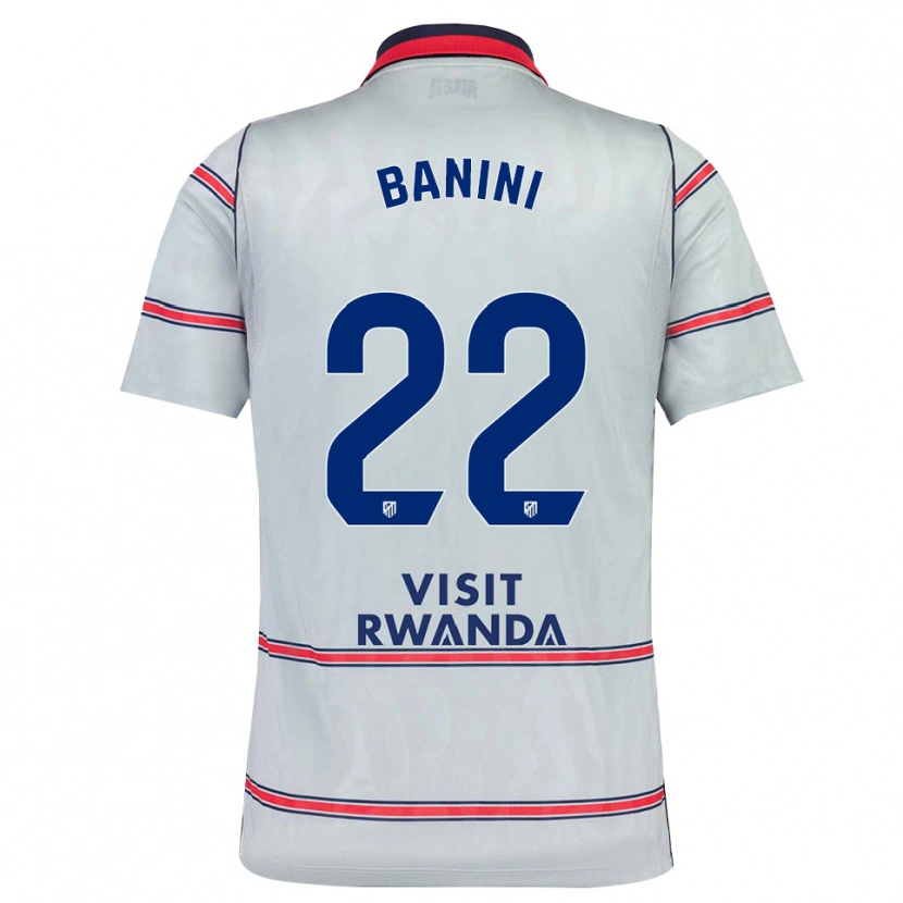 Danxen Bambino Maglia Estefania Banini #22 Grigio Rosso Blu Navy Kit Gara Third 2026/27 Maglietta
