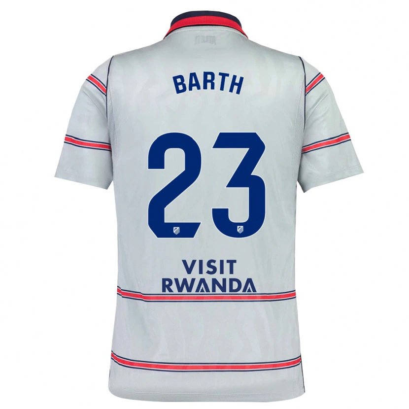 Danxen Bambino Maglia Merle Barth #23 Grigio Rosso Blu Navy Kit Gara Third 2026/27 Maglietta