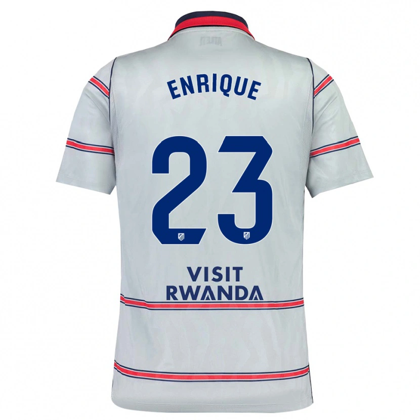 Danxen Bambino Maglia Gustavo Enrique #23 Grigio Rosso Blu Navy Kit Gara Third 2026/27 Maglietta