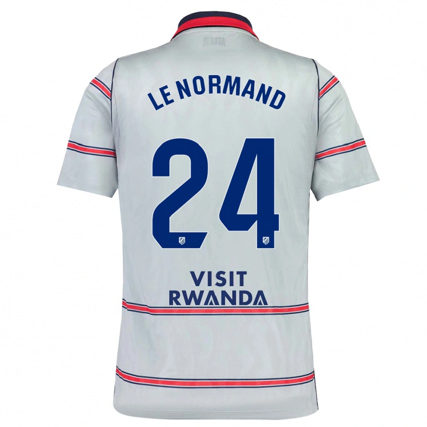 Danxen Bambino Maglia Robin Le Normand #24 Grigio Rosso Blu Navy Kit Gara Third 2026/27 Maglietta