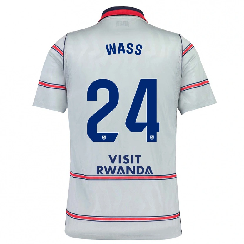 Danxen Bambino Maglia Daniel Wass #24 Grigio Rosso Blu Navy Kit Gara Third 2026/27 Maglietta