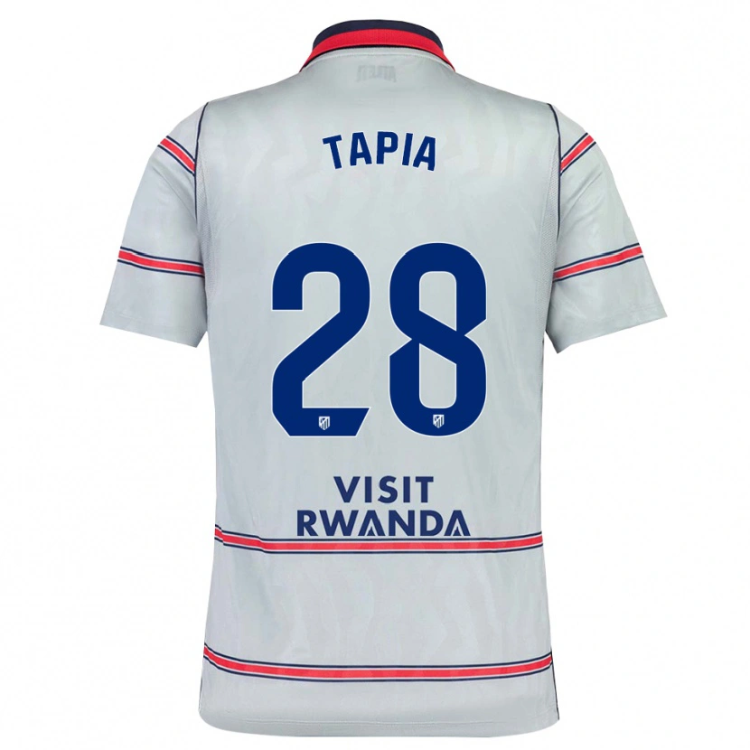 Danxen Bambino Maglia Unai Tapia #28 Grigio Rosso Blu Navy Kit Gara Third 2026/27 Maglietta