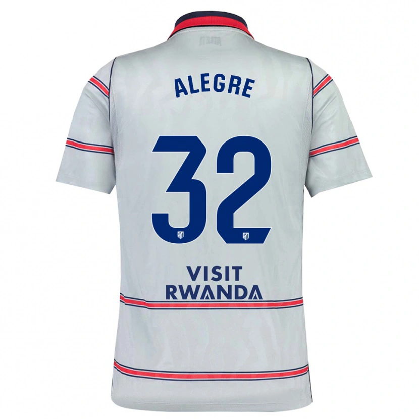 Danxen Bambino Maglia Juan Alegre #32 Grigio Rosso Blu Navy Kit Gara Third 2026/27 Maglietta