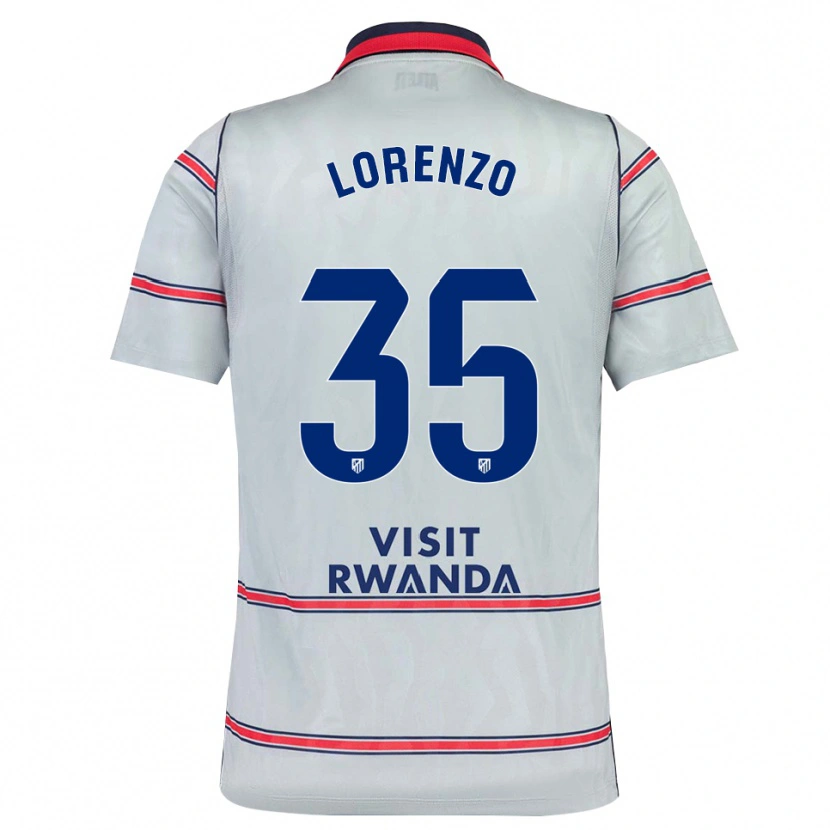 Danxen Bambino Maglia Diego Lorenzo #35 Grigio Rosso Blu Navy Kit Gara Third 2026/27 Maglietta