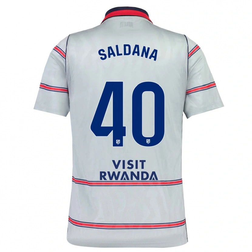Danxen Bambino Maglia Jose Saldana #40 Grigio Rosso Blu Navy Kit Gara Third 2026/27 Maglietta