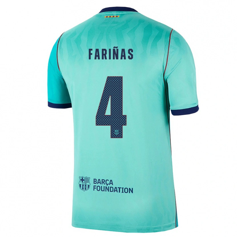 Danxen Bambino Maglia Brian Fariñas #4 Acquamarina Turchese Scuro Blu Reale Kit Gara Third 2026/27 Maglietta