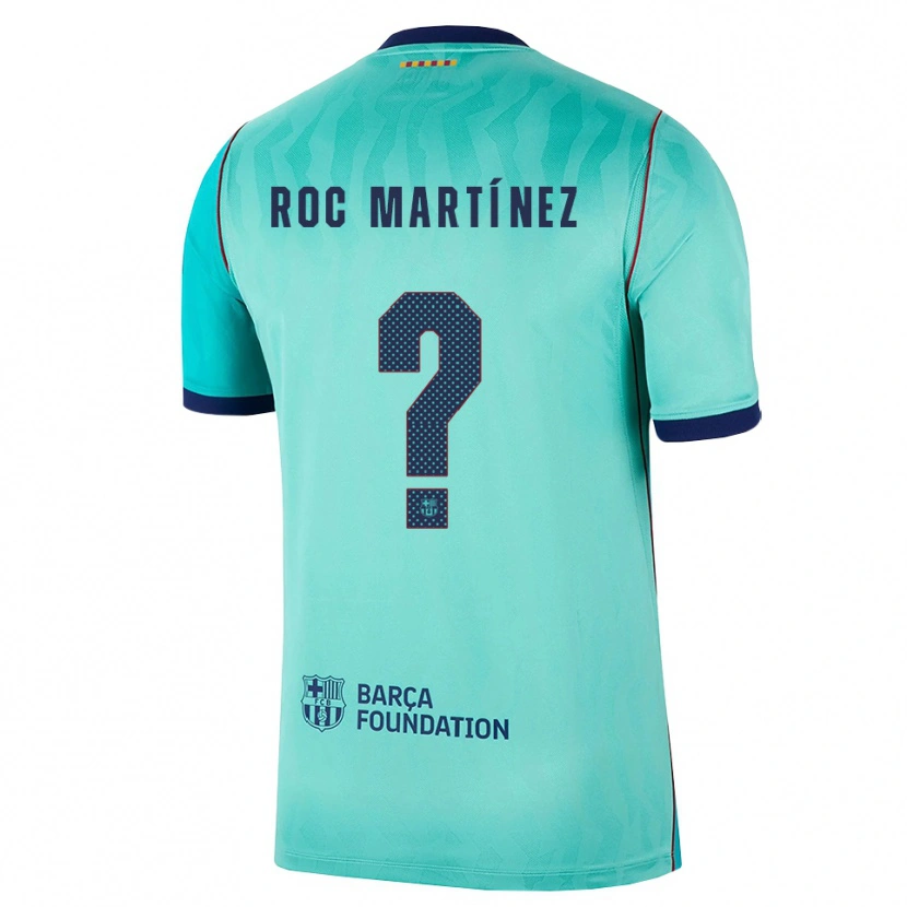 Danxen Bambino Maglia Roc Martínez #0 Acquamarina Turchese Scuro Blu Reale Kit Gara Third 2026/27 Maglietta