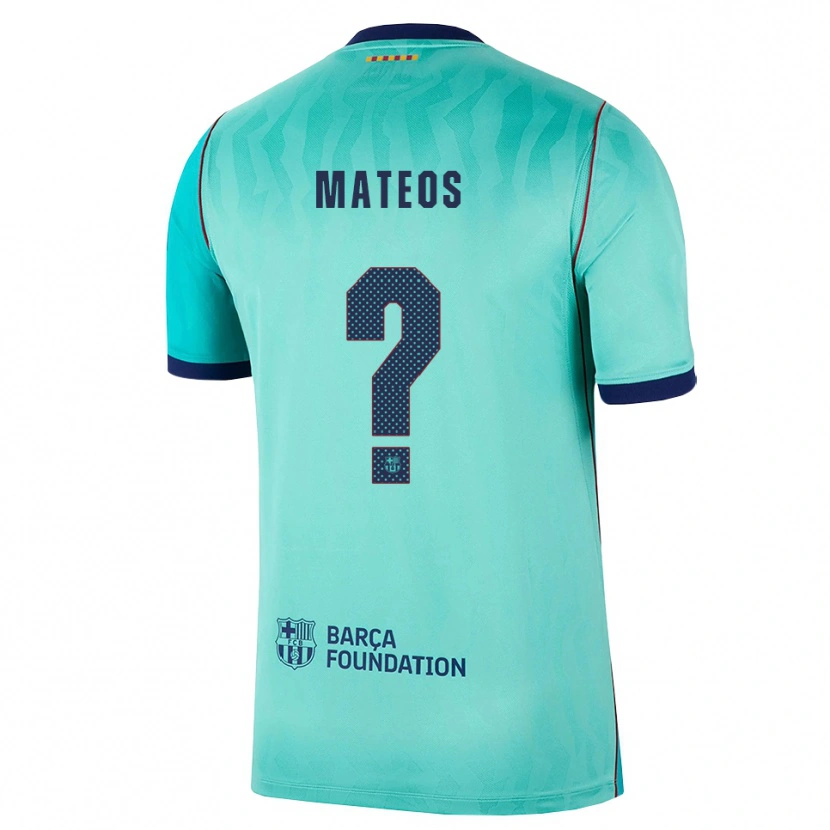 Danxen Bambino Maglia Paumi Mateos #0 Acquamarina Turchese Scuro Blu Reale Kit Gara Third 2026/27 Maglietta