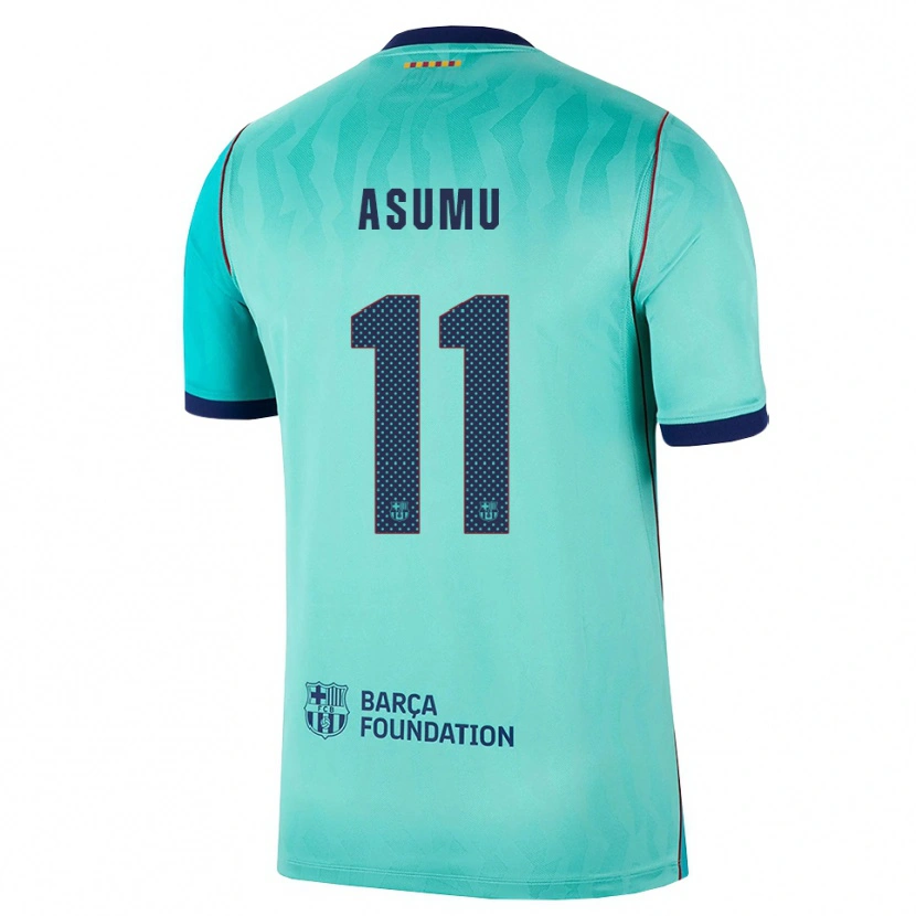 Danxen Bambino Maglia Héctor Asumu #11 Acquamarina Turchese Scuro Blu Reale Kit Gara Third 2026/27 Maglietta