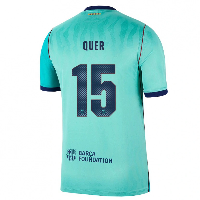 Danxen Bambino Maglia Ignasi Quer #15 Acquamarina Turchese Scuro Blu Reale Kit Gara Third 2026/27 Maglietta