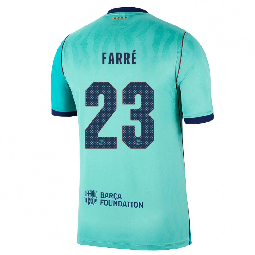 Danxen Bambino Maglia Landry Farré #23 Acquamarina Turchese Scuro Blu Reale Kit Gara Third 2026/27 Maglietta
