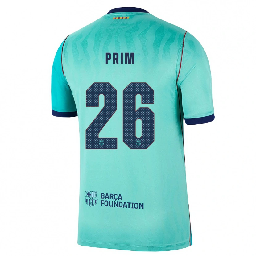 Danxen Bambino Maglia Pau Prim #26 Acquamarina Turchese Scuro Blu Reale Kit Gara Third 2026/27 Maglietta