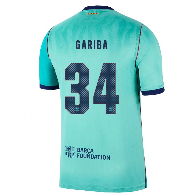 Danxen Bambino Maglia Hafiz Gariba #34 Acquamarina Turchese Scuro Blu Reale Kit Gara Third 2026/27 Maglietta
