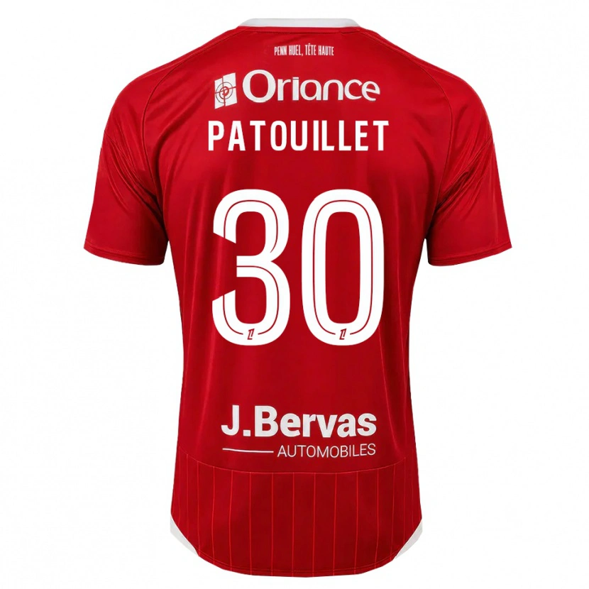 Danxen Bambino Maglia Mathieu Patouillet #30 Bianco Rosso Kit Gara Home 2026/27 Maglietta