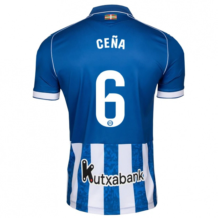 Danxen Uomo Maglia Marcos Ceña #6 Blu Bianco Nero Kit Gara Home 2026/27 Maglietta