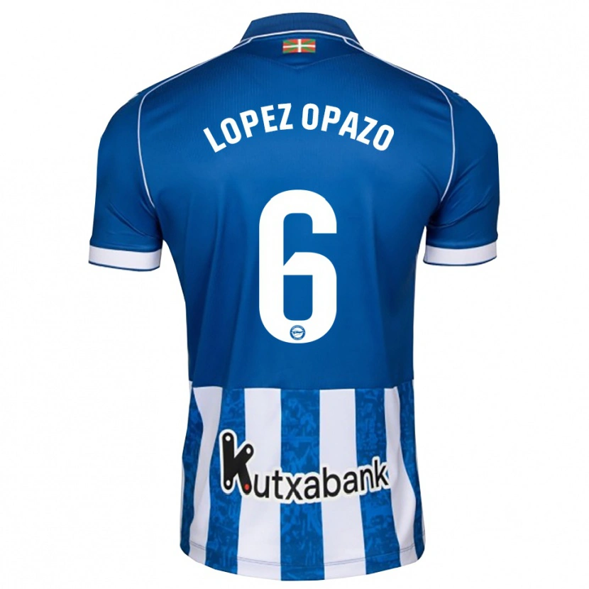 Danxen Uomo Maglia Nayadet Zulema Lopez Opazo #6 Blu Bianco Nero Kit Gara Home 2026/27 Maglietta