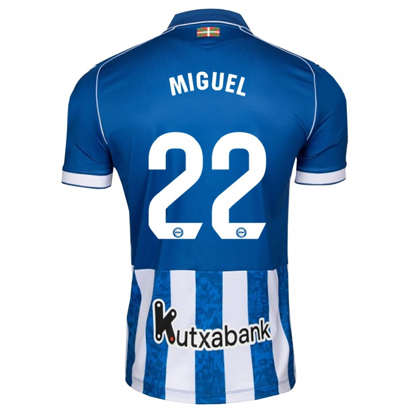 Danxen Uomo Maglia Miguel Rodríguez #22 Blu Bianco Nero Kit Gara Home 2026/27 Maglietta