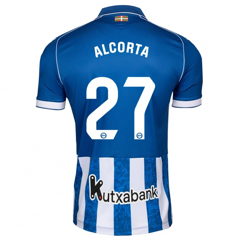 Danxen Uomo Maglia Alaitz Alcorta #27 Blu Bianco Nero Kit Gara Home 2026/27 Maglietta