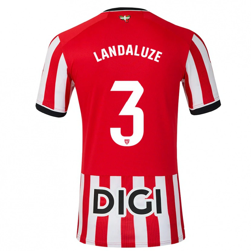 Danxen Uomo Maglia Naia Landaluze Marquínez #3 Rosso Nero Bianco Kit Gara Home 2026/27 Maglietta