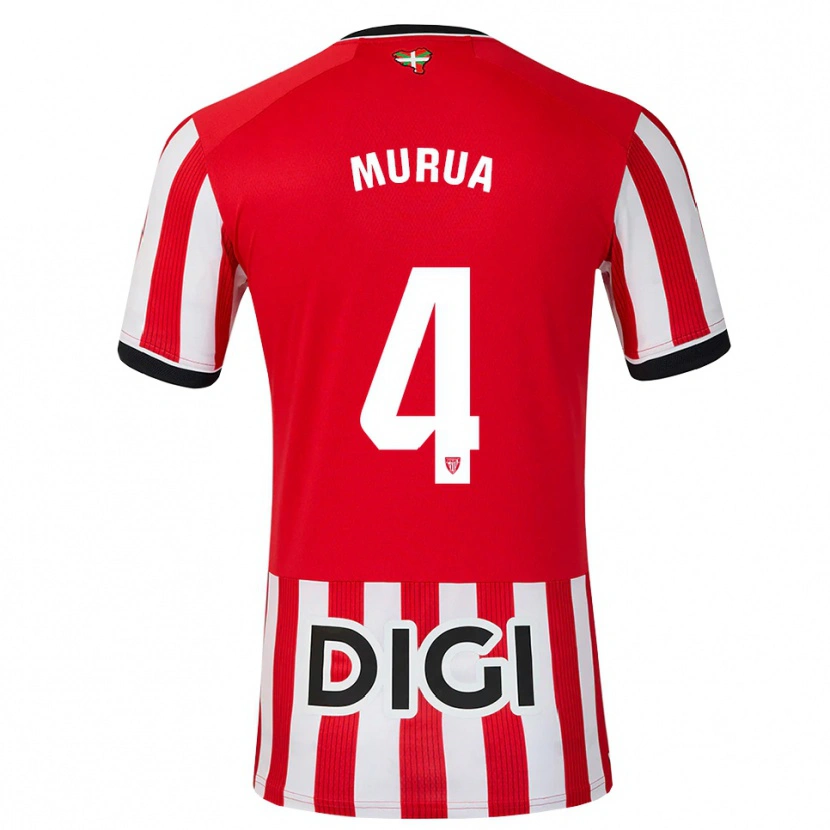 Danxen Uomo Maglia Garazi Murua Astorkiza #4 Rosso Nero Bianco Kit Gara Home 2026/27 Maglietta