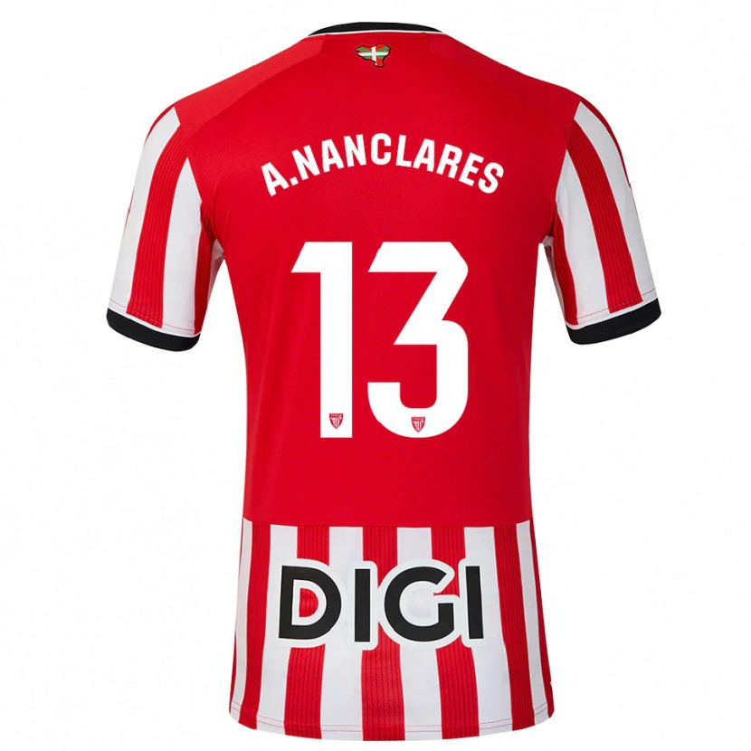 Danxen Uomo Maglia Adriana Nanclares #13 Rosso Nero Bianco Kit Gara Home 2026/27 Maglietta
