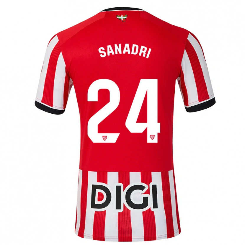 Danxen Uomo Maglia Sanadri #24 Rosso Nero Bianco Kit Gara Home 2026/27 Maglietta