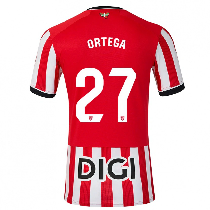 Danxen Uomo Maglia Sara Ortega #27 Rosso Nero Bianco Kit Gara Home 2026/27 Maglietta