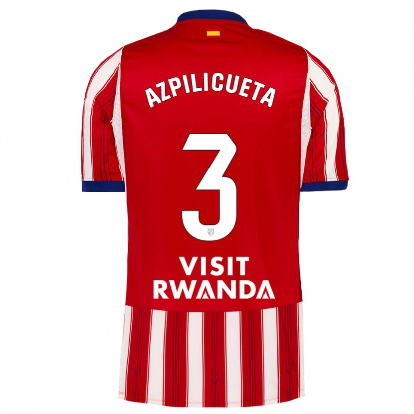 Danxen Uomo Maglia César Azpilicueta #3 Blu Reale Rosso Bianco Kit Gara Home 2026/27 Maglietta