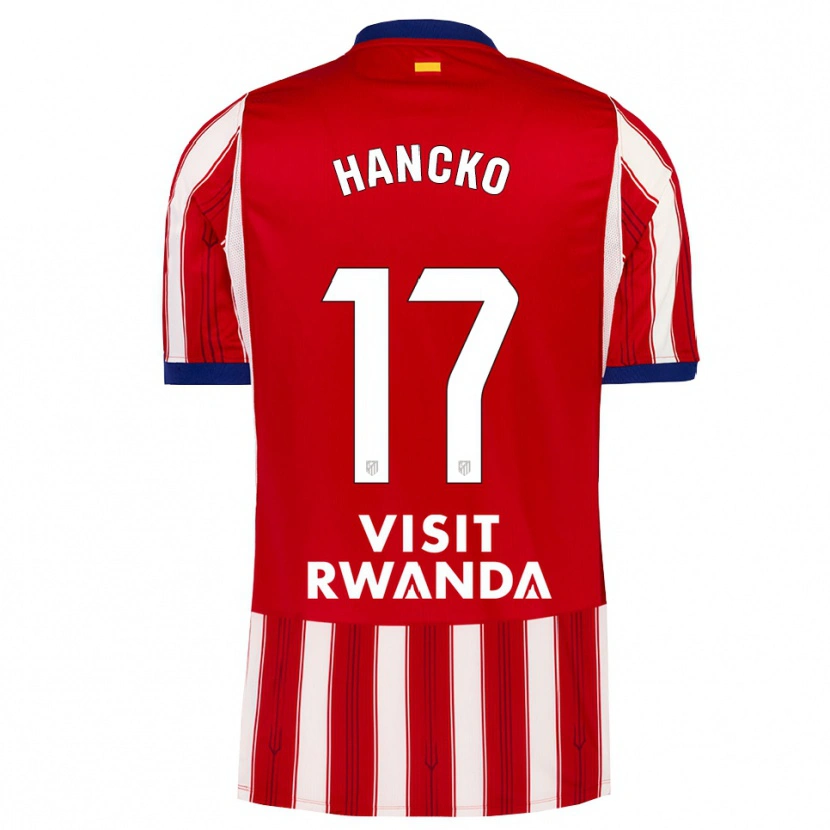 Danxen Uomo Maglia Dávid Hancko #17 Blu Reale Rosso Bianco Kit Gara Home 2026/27 Maglietta
