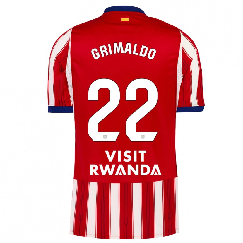 Danxen Uomo Maglia Alejandro Grimaldo #22 Blu Reale Rosso Bianco Kit Gara Home 2026/27 Maglietta