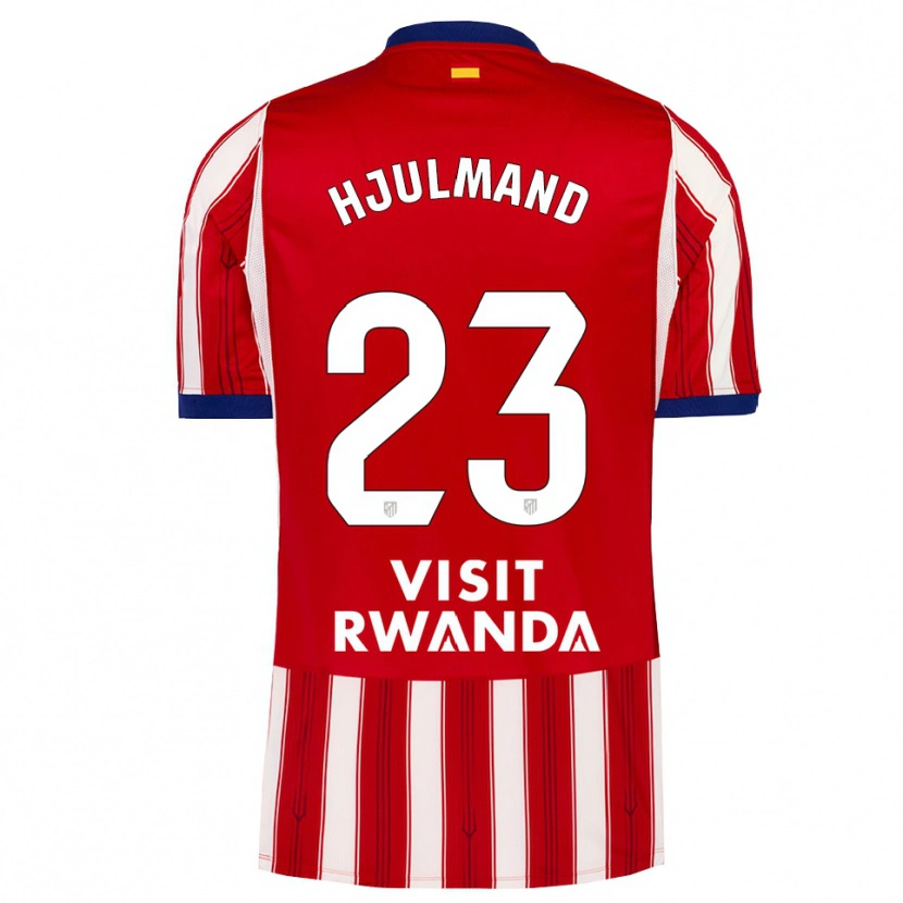 Danxen Uomo Maglia Morten Hjulmand #23 Blu Reale Rosso Bianco Kit Gara Home 2026/27 Maglietta