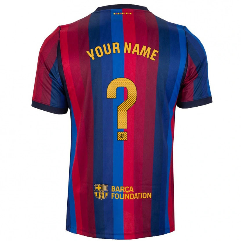 Danxen Uomo Maglia Il Tuo Nome #0 Blu Reale Rosso Giallo Kit Gara Home 2026/27 Maglietta
