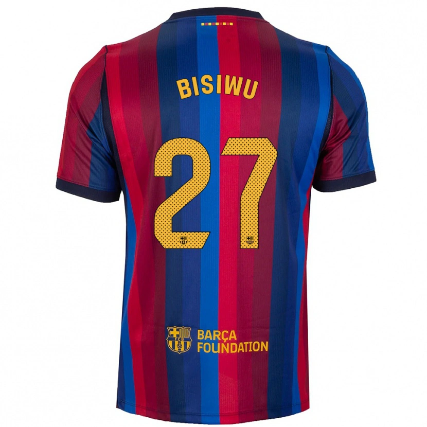 Danxen Uomo Maglia Jesse Bisiwu #27 Blu Reale Rosso Giallo Kit Gara Home 2026/27 Maglietta