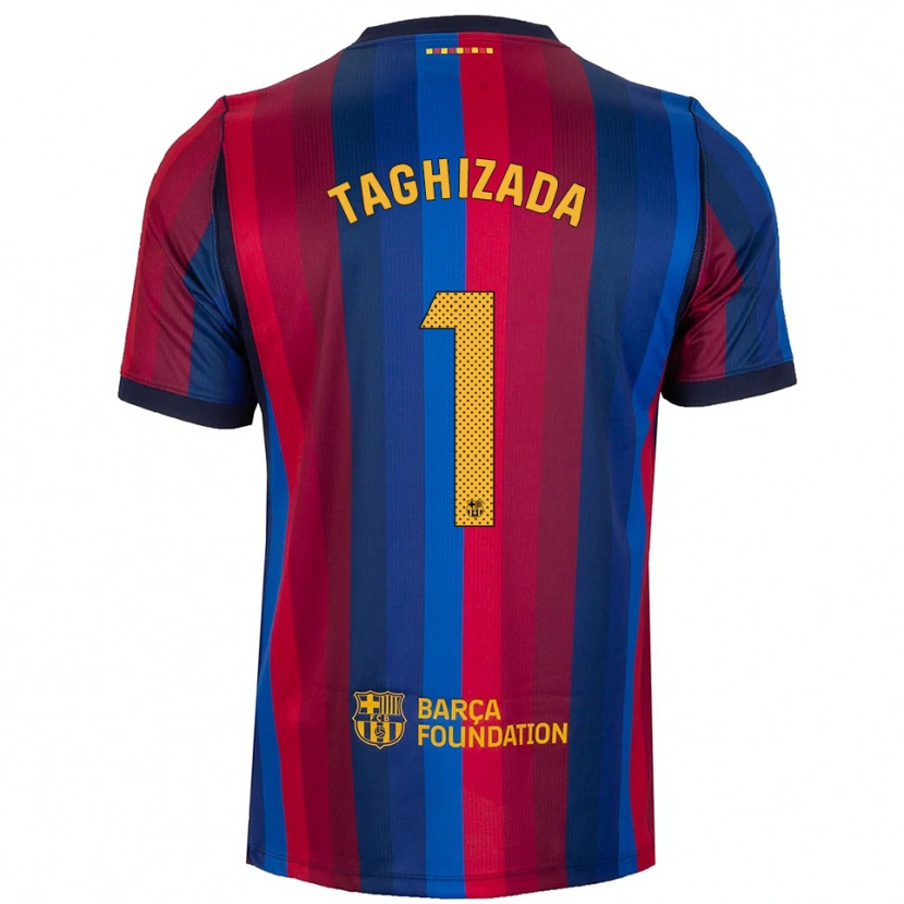 Danxen Uomo Maglia Eldar Taghizada #1 Blu Reale Rosso Giallo Kit Gara Home 2026/27 Maglietta