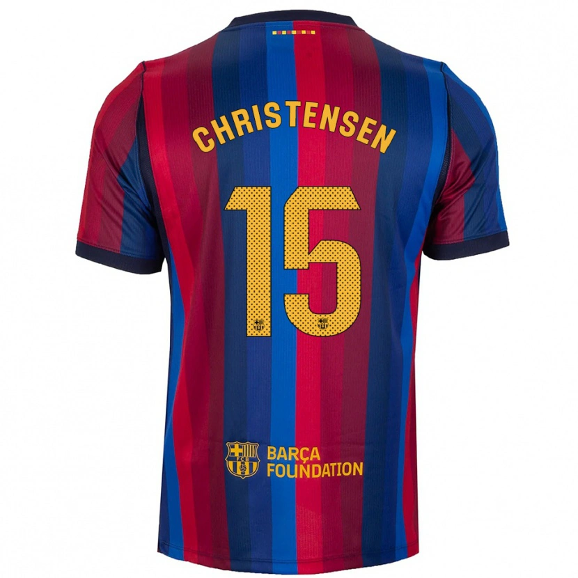 Danxen Uomo Maglia Andreas Christensen #15 Blu Reale Rosso Giallo Kit Gara Home 2026/27 Maglietta
