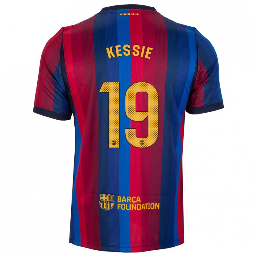 Danxen Uomo Maglia Franck Kessie #19 Blu Reale Rosso Giallo Kit Gara Home 2026/27 Maglietta