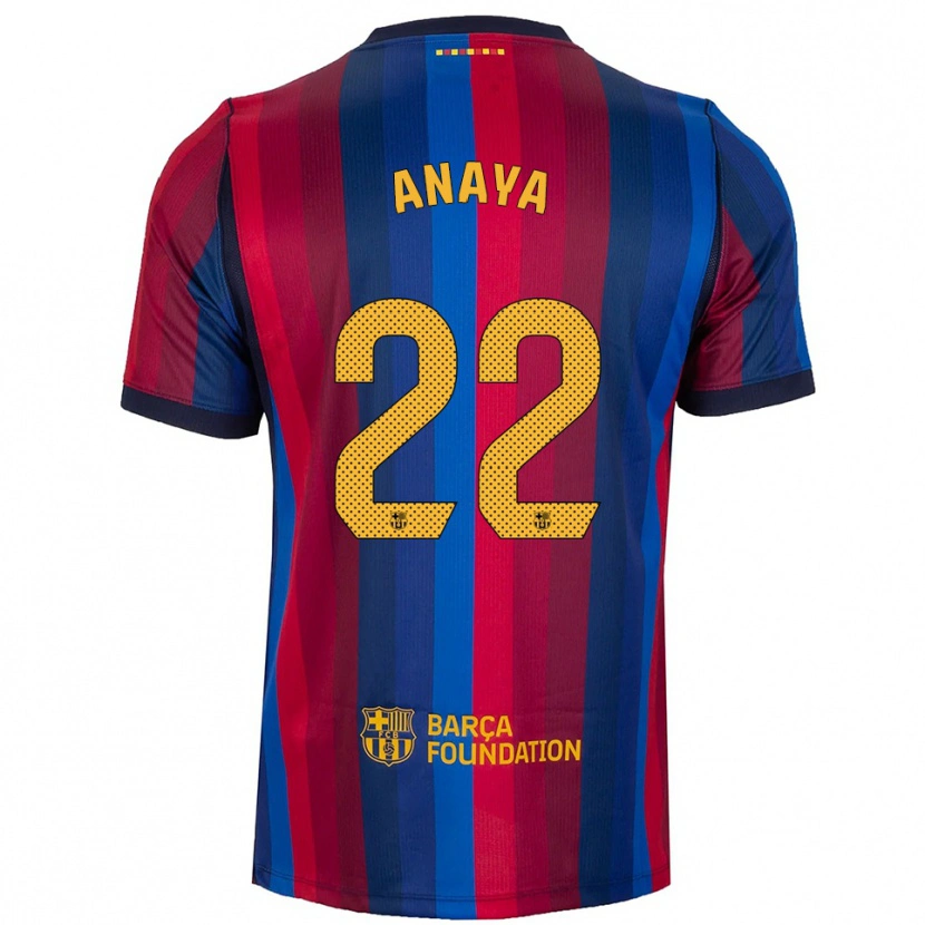 Danxen Uomo Maglia Joan Anaya #22 Blu Reale Rosso Giallo Kit Gara Home 2026/27 Maglietta
