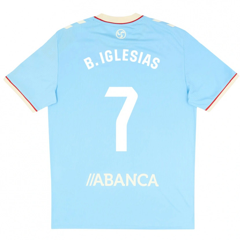 Danxen Uomo Maglia Borja Iglesias #7 Azzurro Bianco Rosso Kit Gara Home 2026/27 Maglietta