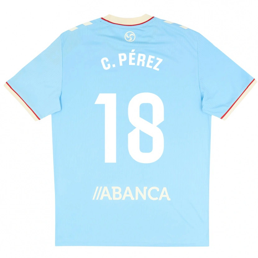 Danxen Uomo Maglia Carles Pérez #18 Azzurro Bianco Rosso Kit Gara Home 2026/27 Maglietta