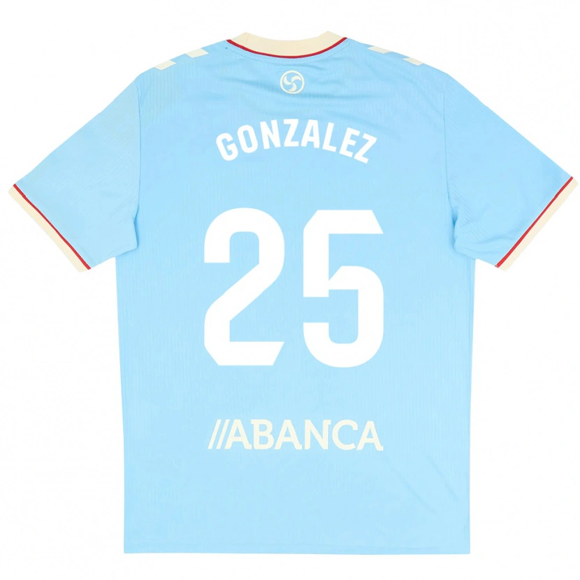 Danxen Uomo Maglia Marcos González #25 Azzurro Bianco Rosso Kit Gara Home 2026/27 Maglietta