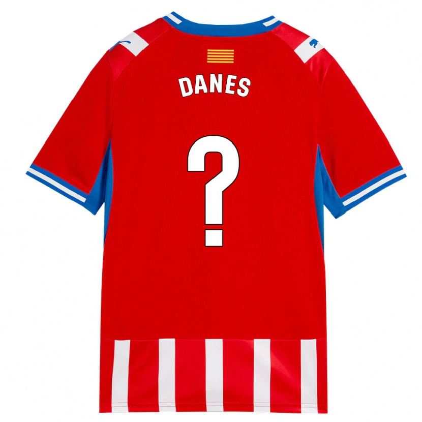 Danxen Uomo Maglia Jan Danés #0 Rosso Bianco Azzurro Kit Gara Home 2026/27 Maglietta
