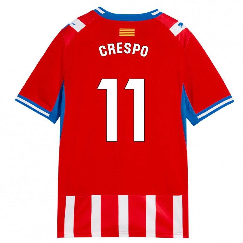 Danxen Uomo Maglia Lydia Crespo #11 Rosso Bianco Azzurro Kit Gara Home 2026/27 Maglietta