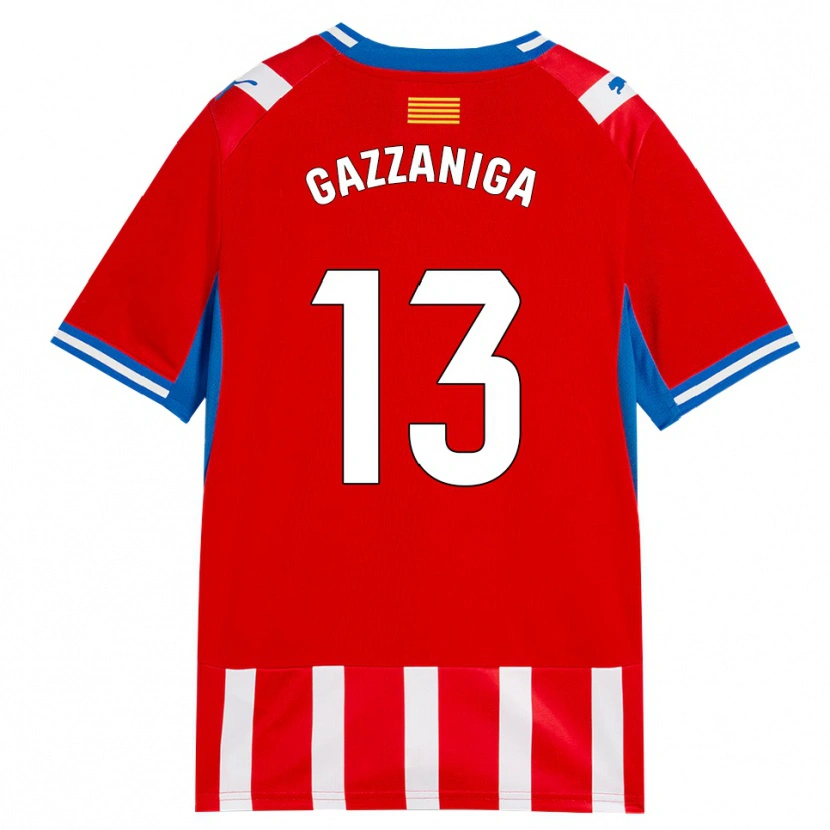 Danxen Uomo Maglia Paulo Gazzaniga #13 Rosso Bianco Azzurro Kit Gara Home 2026/27 Maglietta