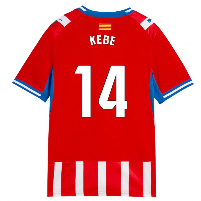 Danxen Uomo Maglia Moussa Kébé #14 Rosso Bianco Azzurro Kit Gara Home 2026/27 Maglietta