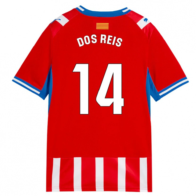 Danxen Uomo Maglia Leo Dos Reis #14 Rosso Bianco Azzurro Kit Gara Home 2026/27 Maglietta