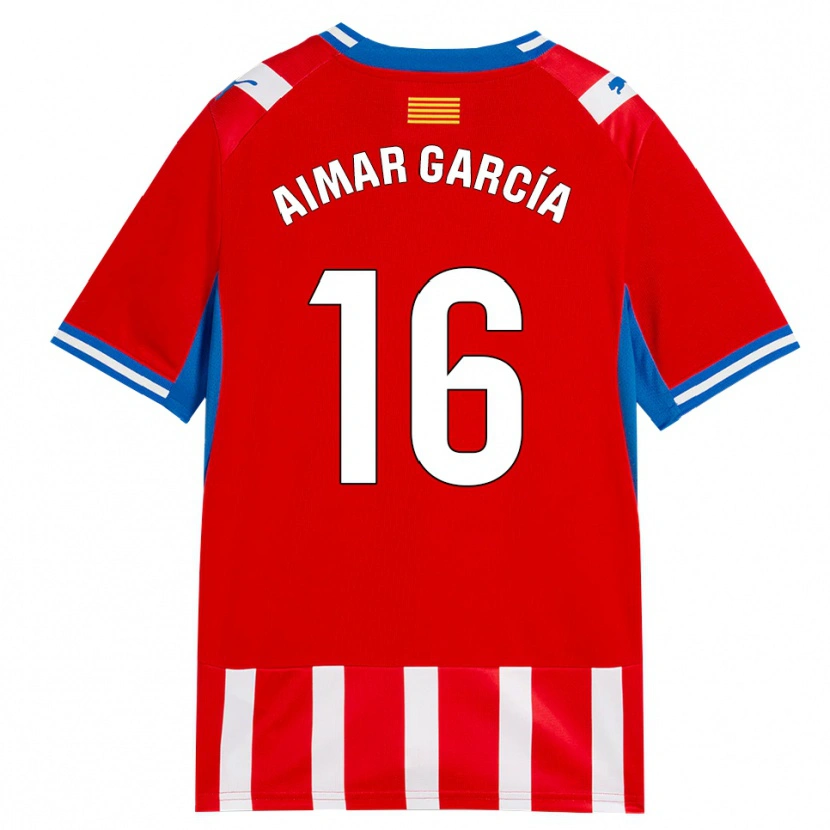 Danxen Uomo Maglia Aimar García #16 Rosso Bianco Azzurro Kit Gara Home 2026/27 Maglietta