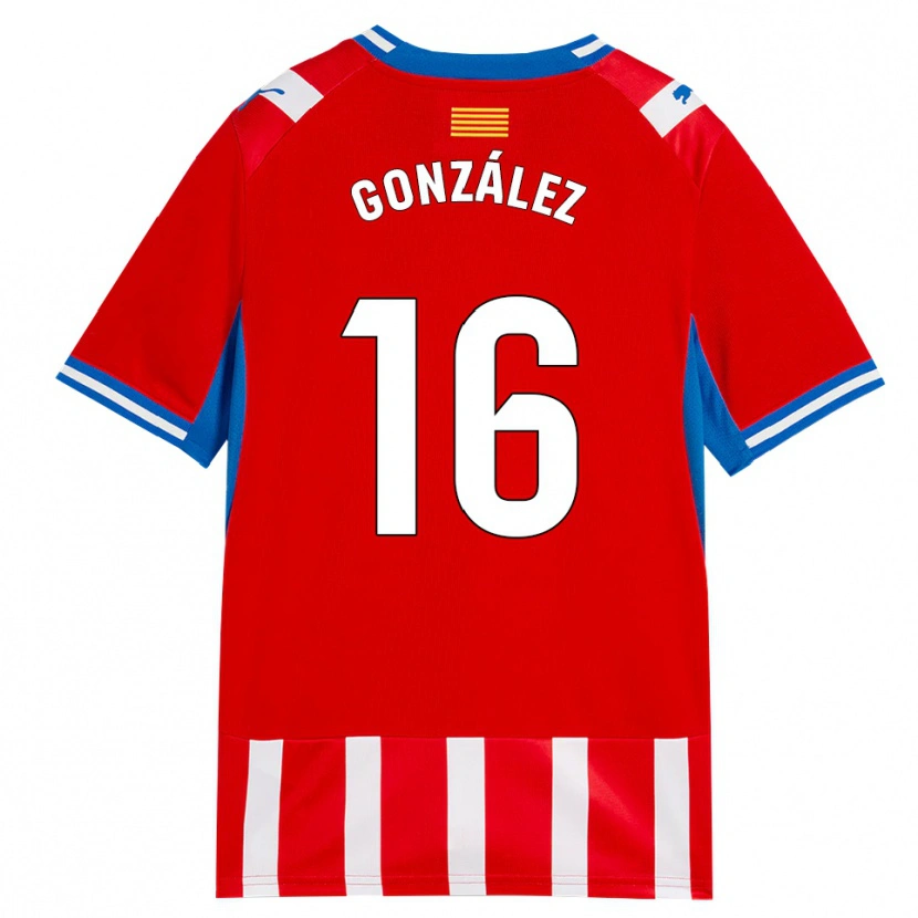 Danxen Uomo Maglia Lau González #16 Rosso Bianco Azzurro Kit Gara Home 2026/27 Maglietta