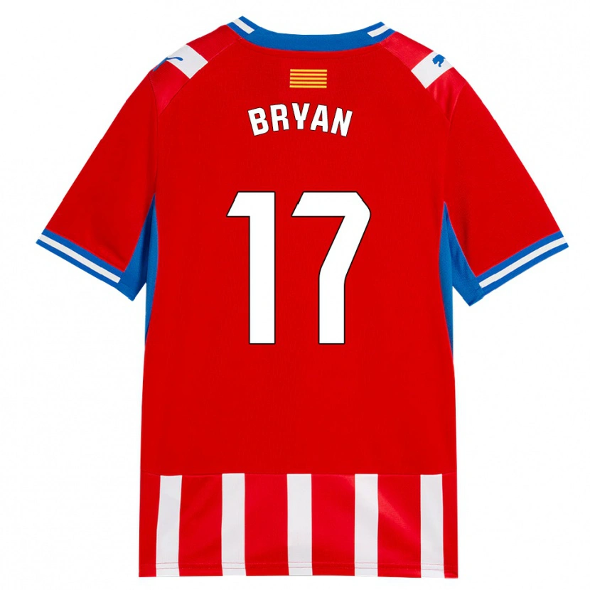 Danxen Uomo Maglia Bryan Gil #17 Rosso Bianco Azzurro Kit Gara Home 2026/27 Maglietta