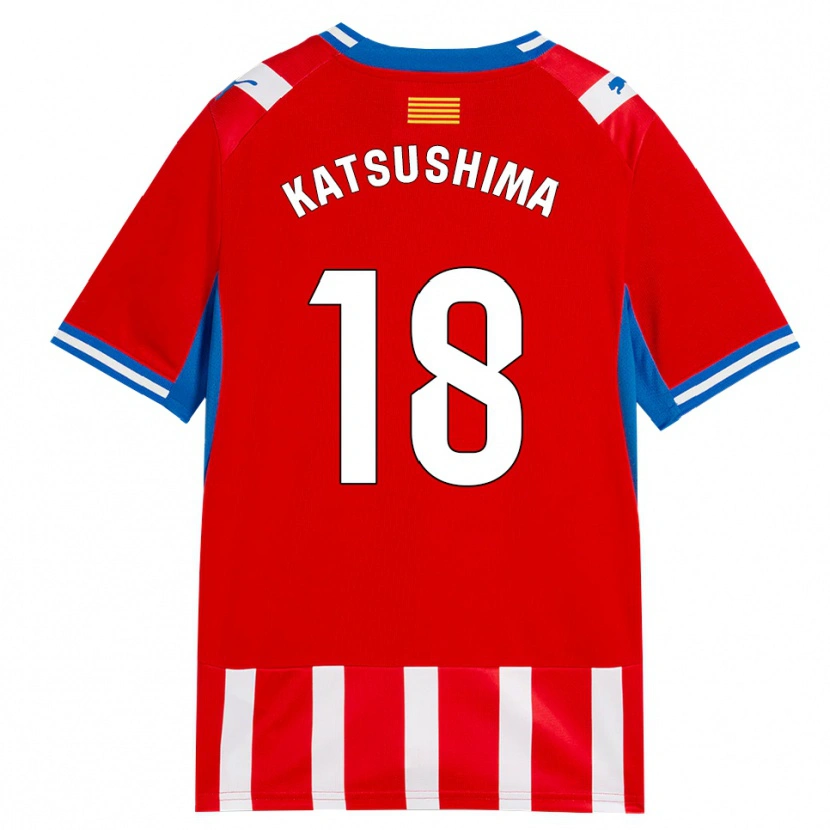 Danxen Uomo Maglia Shinnosuke Katsushima #18 Rosso Bianco Azzurro Kit Gara Home 2026/27 Maglietta